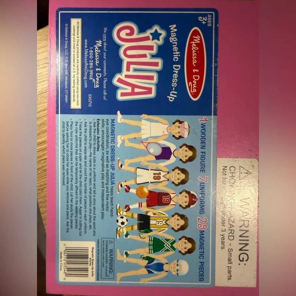 Melissa & Doug Julia magnetic wooden dress-up doll set . 29 piece set